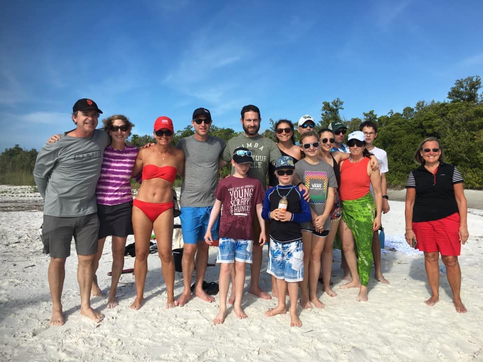 Big Family Posing on Marco Island Beach